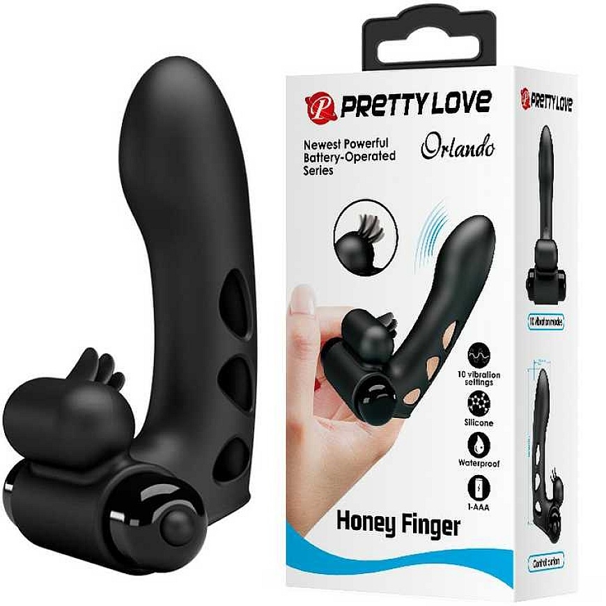 LYBAILE Pretty Love Orlando Honey Finger Vibratorius Juodas – 4