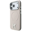 Karl Lagerfeld Grained Embossed Ring & Kameo Logo MagSafe juhul iPhone 18 Pro / 17 Pro beež