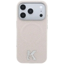 Karl Lagerfeld Grained Embossed Ring & Kameo Logo MagSafe juhul iPhone 18 Pro / 17 Pro beež