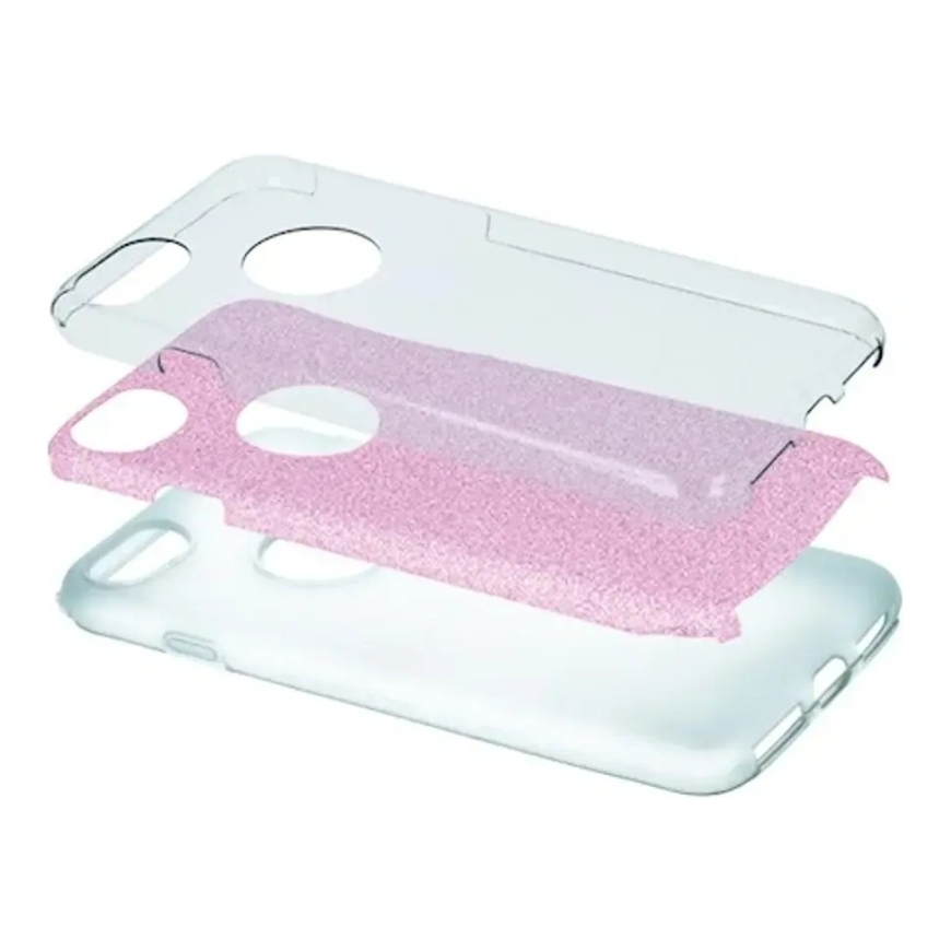 Glitter 3in1 dėklas Xiaomi Redmi 9A / 9AT / 9i rožinis – 5