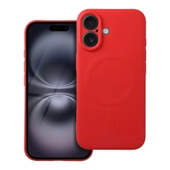 SILICONE MAG COVER telefoni ümbris MagSafe toega iPhone 16 punane