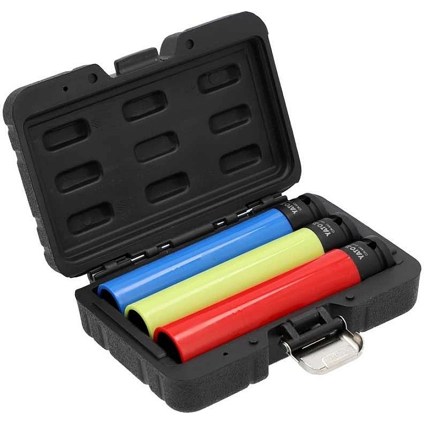 Yato Toya Sa Poland Набор длинных головок с защитой | 12,5 мм (1/2") | 150 мм | 17/19/21 мм | 3 шт. (YT-10565) – 4
