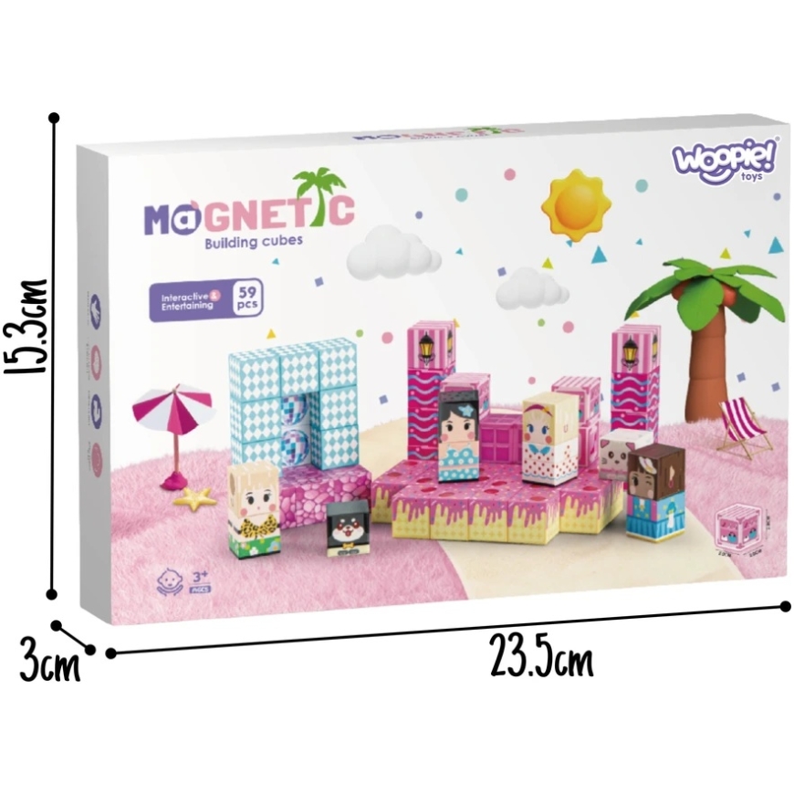 WOOPIE magnetilised ehitusplokid kuubikud magnetid 59 tk 3D – 4