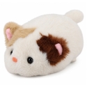 Lean Toys Plush Kitten, white with brown and beige spots, 16 × 10 × 9 cm Lean Toys Plush Kitten, white with brown and beige spots, 16 × 10 × 9 cm