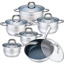 King Hoff 12-Piece Pot Set, Steel, Diameter 16/16/18/20/24cm King Hoff 12-Piece Pot Set, Steel, Diameter 16/16/18/20/24cm
