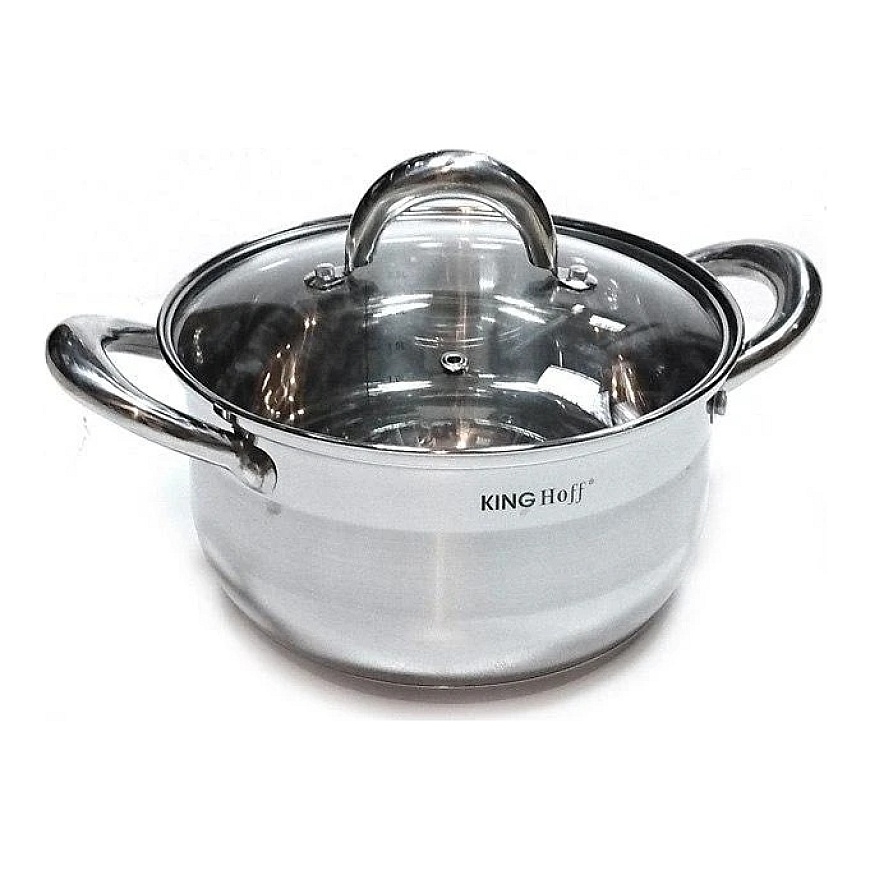 King Hoff Rinkinys Kinghoff 12 dalių puodų rinkinys, plieno, skersmuo 16/16/18/20/24cm – 3