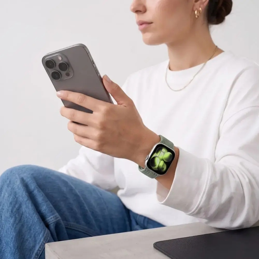 TECH-PROTECT NYLONMAG APPLE WATCH 8 / 9 / 10 / 11 / 12 / SE / ULTRA (44 / 45 / 46 / 49 MM) ФИСТАШКОВЫЙ – 5