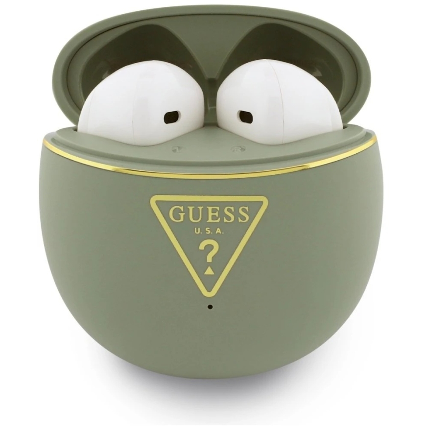 Guess TWS GUTWSA15HETN juhtmevabad kõrvaklapid (väike ümmargune skripti print) khaki – 5