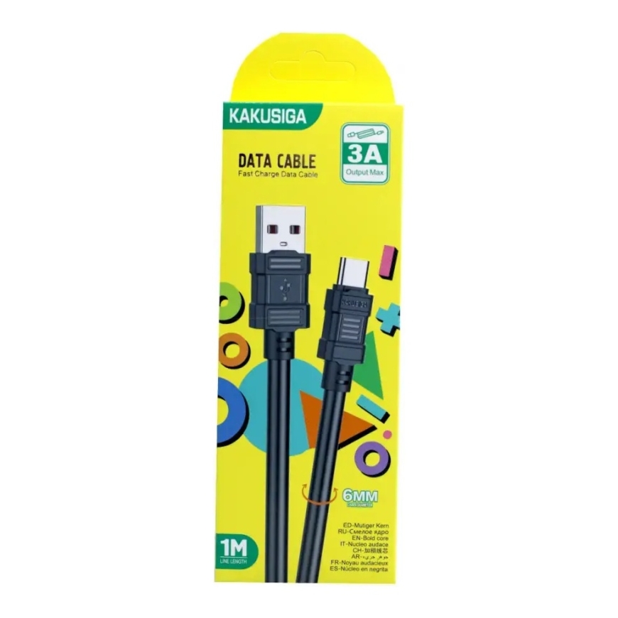 KAKU KSC-806 data transfer and charging cable | USB-A to USB-C | 15W | 1m | black