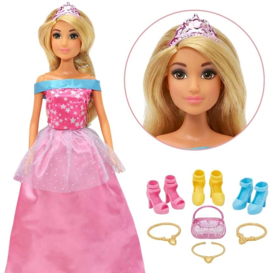 Woopie Royal Nukke 5 Tyylikkäällä Mekolla ja Lisävarusteilla – 2