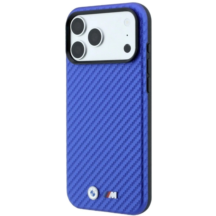BMW M Carbon Metal Logo MagSafe case for iPhone 17 Pro Max / 18 Pro Max - Blue – 3