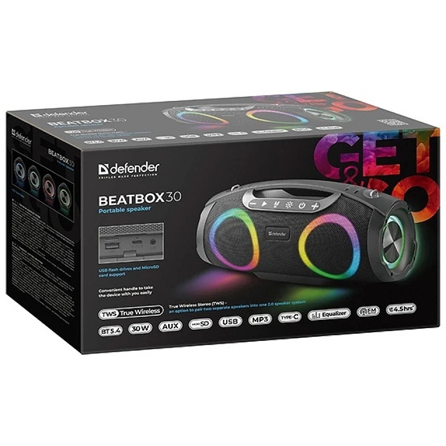 Defender Beatbox 30 kõlar, 30 W, must – 3
