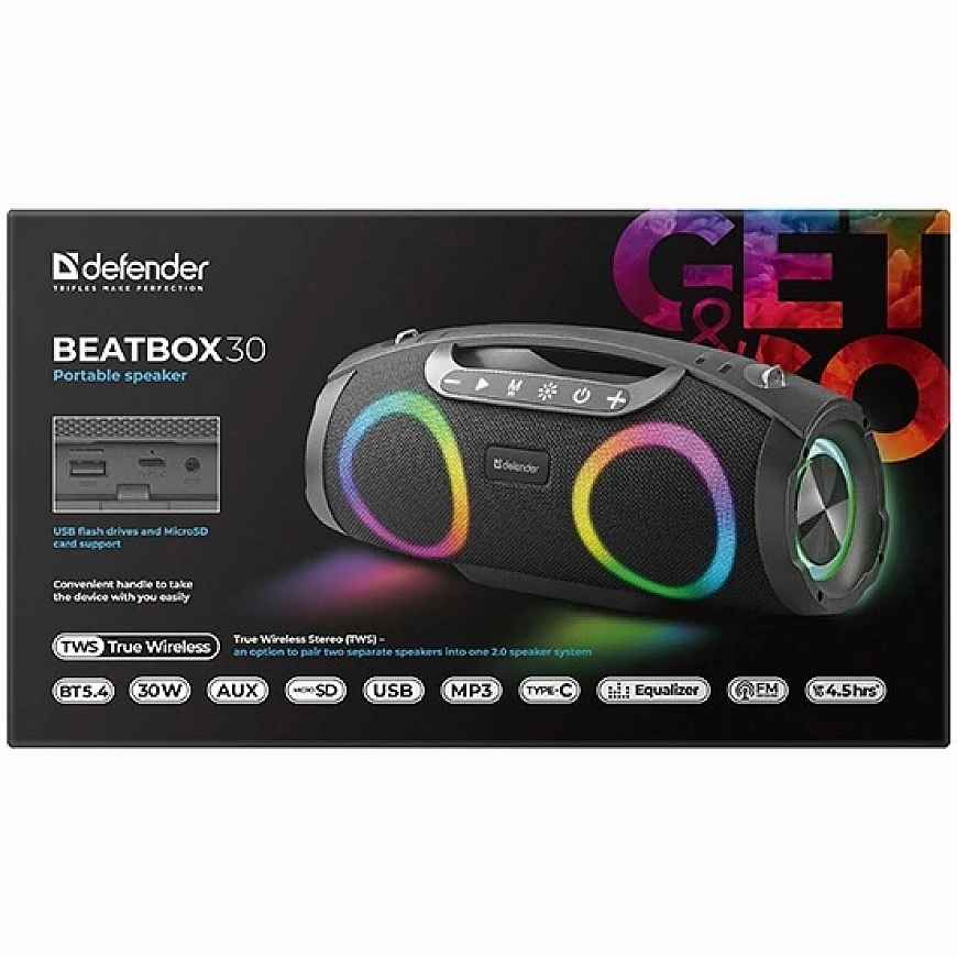 Defender Beatbox 30 kõlar, 30 W, must – 4
