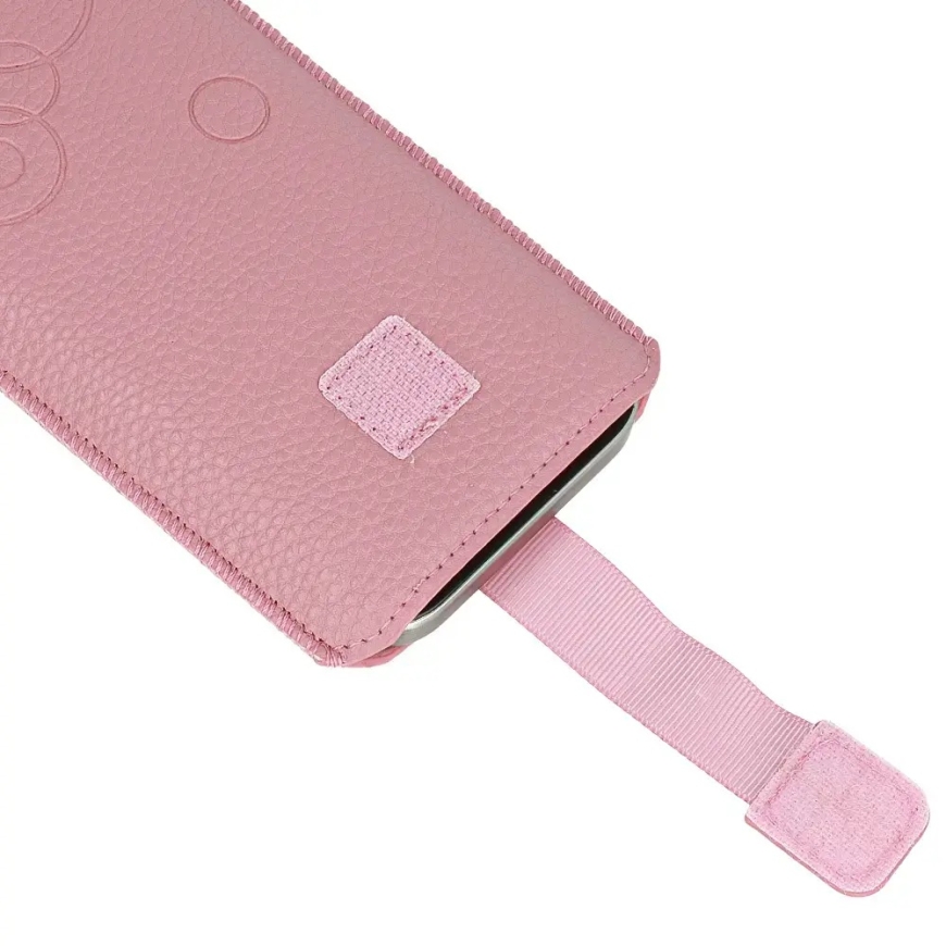 WONDER Deko Pouch Case (Suurus XL) iPhone 15/15 Pro/iPhone 16/16 Pro/Samsung S24/S24 Plus/S25/S25 Plus/A53/A55 5G roosa – 5