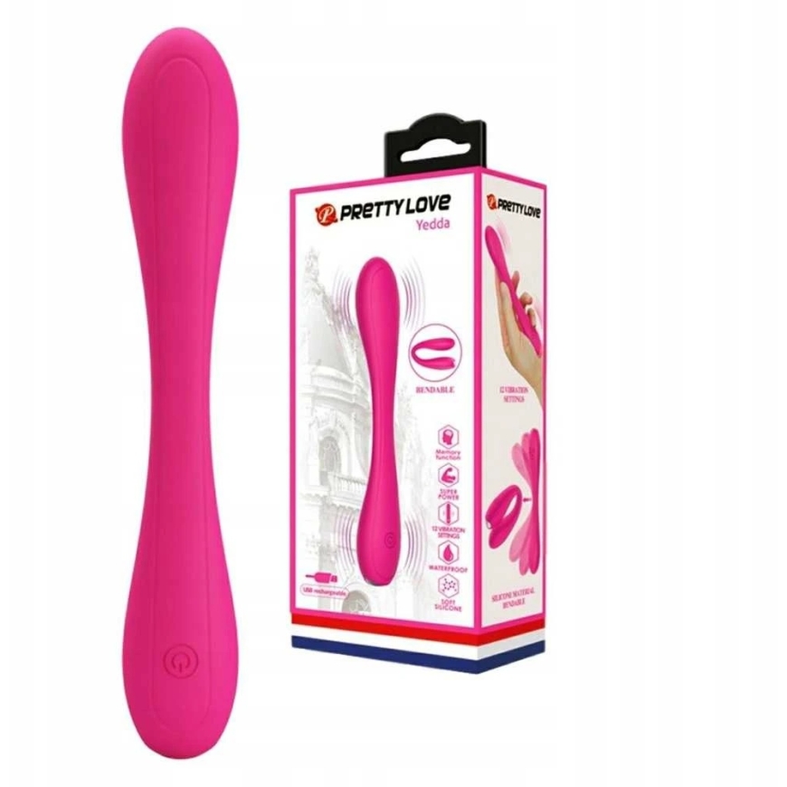 Pretty Love elastīgs vibrators divkāršs g-punkta klitora 17cm
