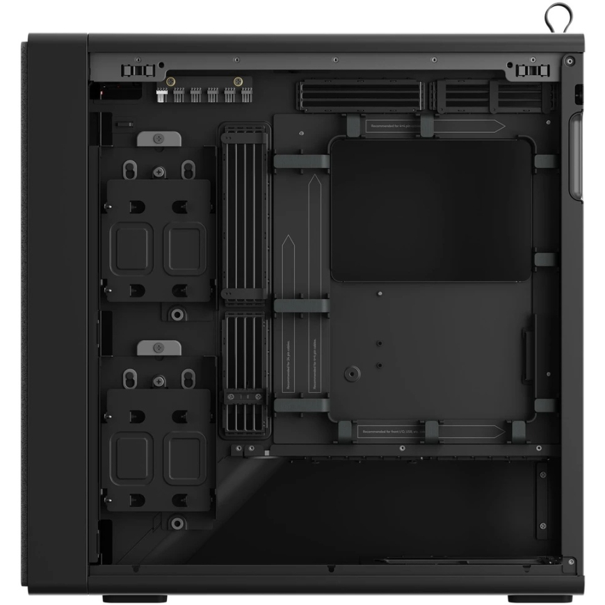 HAVN BF 360 Flow Solid PC korpuss, Midi Tower, E-ATX – melns – 5