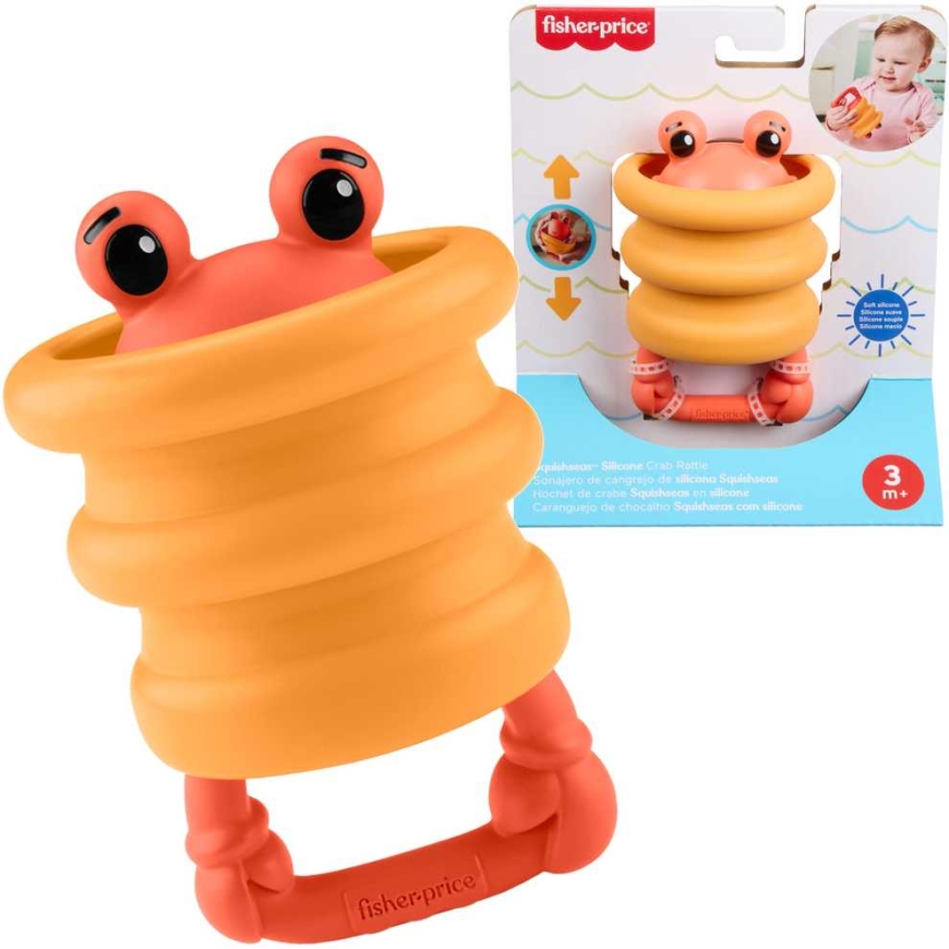 Mattel Aistiv mänguasi beebi Krabi silikoonvedrukaga