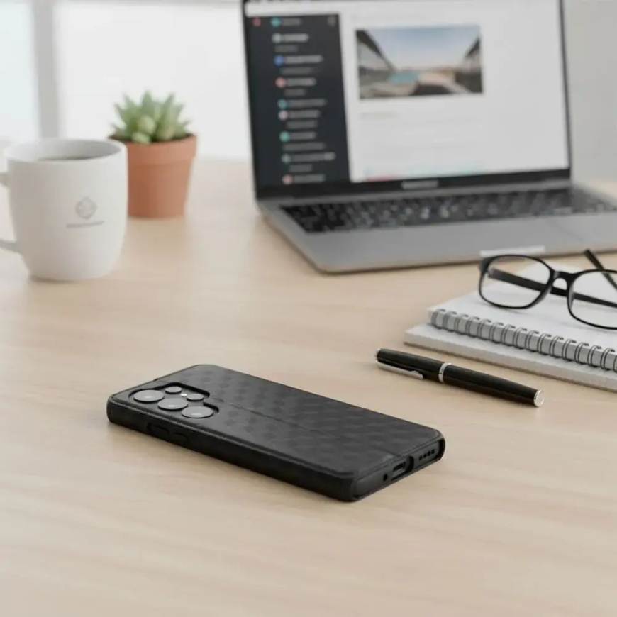 Cubic Book knyginio tipo telefono dėklas Motorola Moto G17 Power juodas – 4