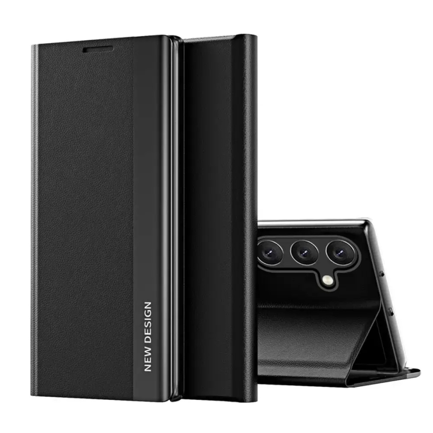 Sleep Case Pro book type phone case with stand for Samsung Galaxy S25 Edge (S937) black