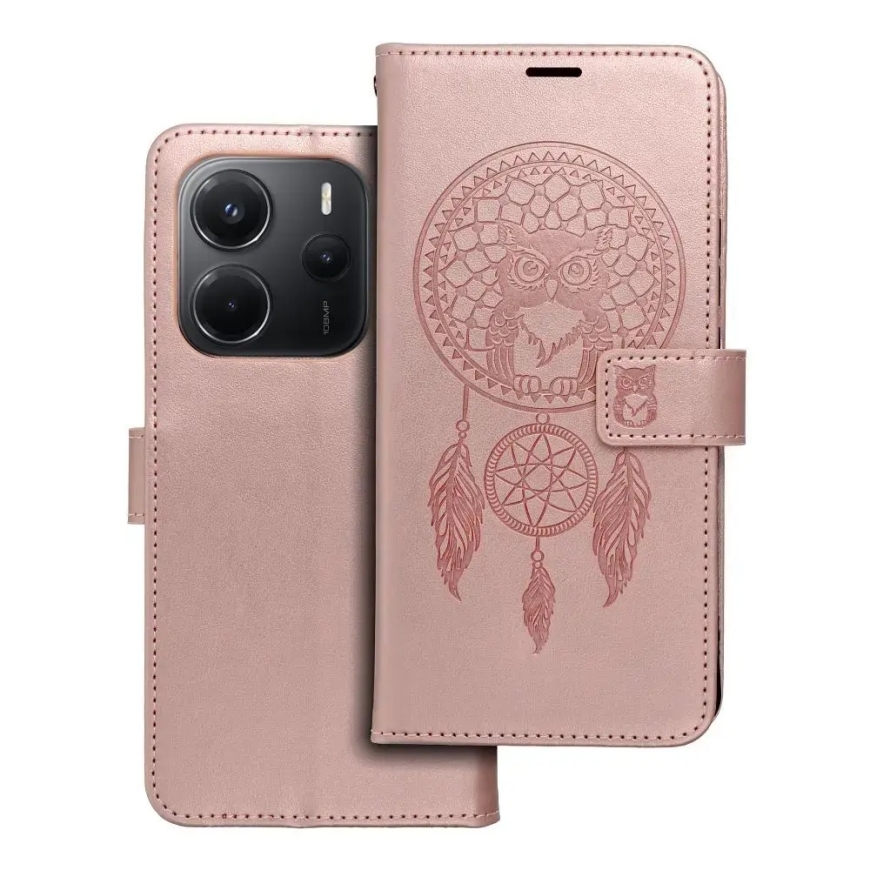 MEZZO raamatukott XIAOMI Redmi Note 14 5G unenäopüüdjaga roosa kuld