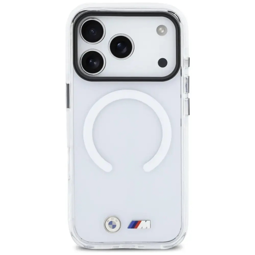 BMW M IML Shockproof Metal Logos telefoni ümbris MagSafe toega iPhone 17 Pro Max läbipaistev – 3