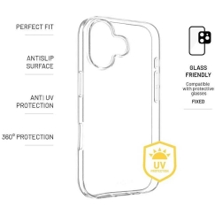 TPU gēla vāciņš FIXED Story AntiUV Apple iPhone 17, caurspīdīgs