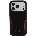 Audi R8 natural leather MagSafe case iPhone 18 Pro / 17 Pro - black and red Audi R8 natural leather MagSafe case iPhone 18 Pro / 17 Pro - black and red