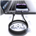 USAMS Al-Alloy SJ816 U110 RGB Pikavirtalatauskaapeli 30W USB-C:stä Lightningiin 1,2 m valkoinen USAMS Al-Alloy SJ816 U110 RGB Pikavirtalatauskaapeli 30W USB-C:stä Lightningiin 1,2 m valkoinen