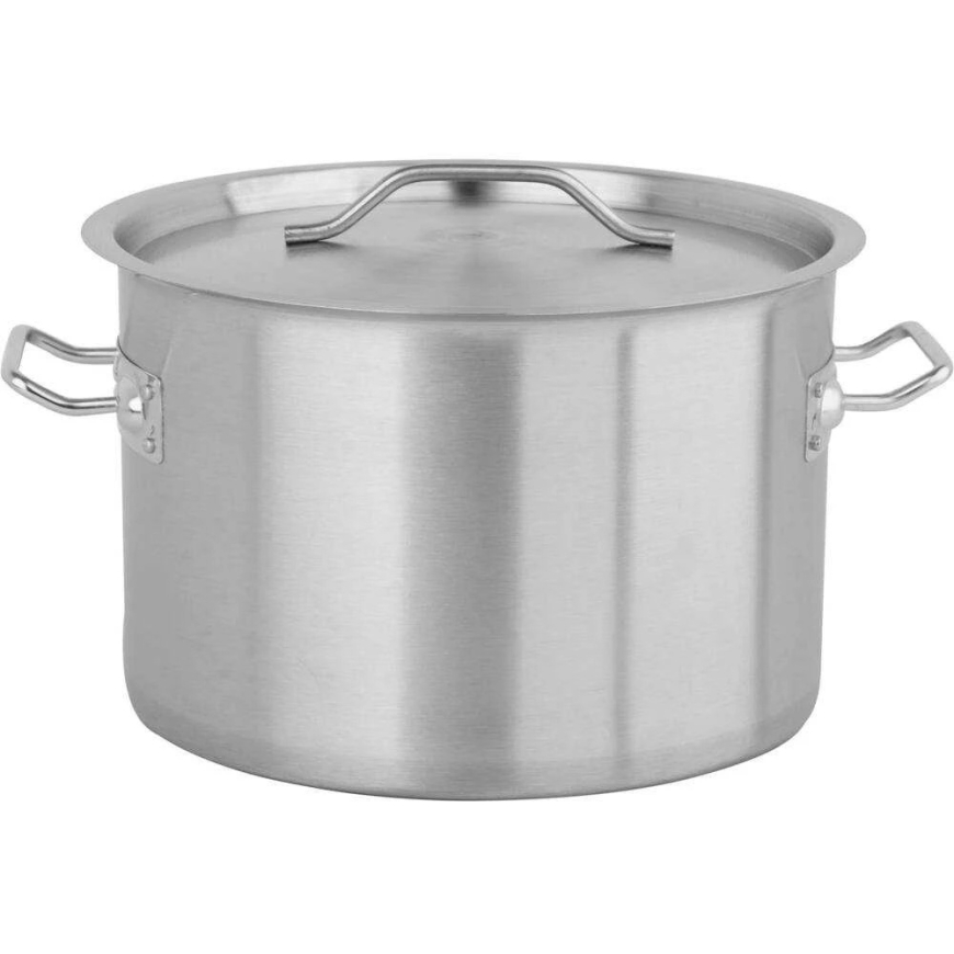 Toya Sa Poland Stainless Steel Pot with Low Edges 17L with Lid for Soups
