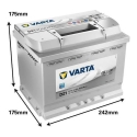 Varta Akumulators 61 Ah 600 A EN 12V Varta Akumulators 61 Ah 600 A EN 12V