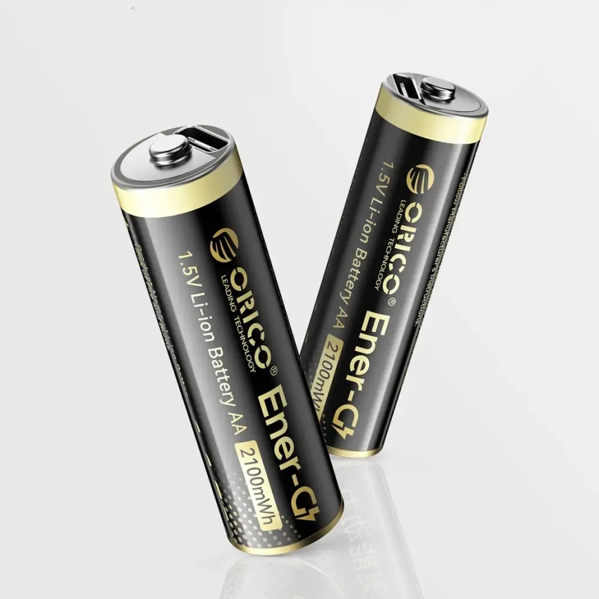 Orico Ener-G EG5C ličio baterija 1.5V 2100mWh AA USB-C įkraunama baterija, 2 vnt. – 2
