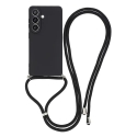 Fiber Lining telefono dėklas su dirželiu per petį Samsung Galaxy S26 (S942) juodas Fiber Lining telefono dėklas su dirželiu per petį Samsung Galaxy S26 (S942) juodas