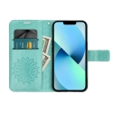MEZZO mandala book type phone case for iPhone 17 green MEZZO mandala book type phone case for iPhone 17 green