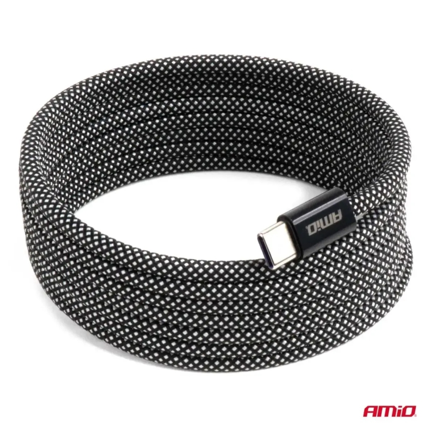 AMiO AMIO-04841 datu pārraides un uzlādes vads | USB-C uz USB-C | 60W | 2m – 5