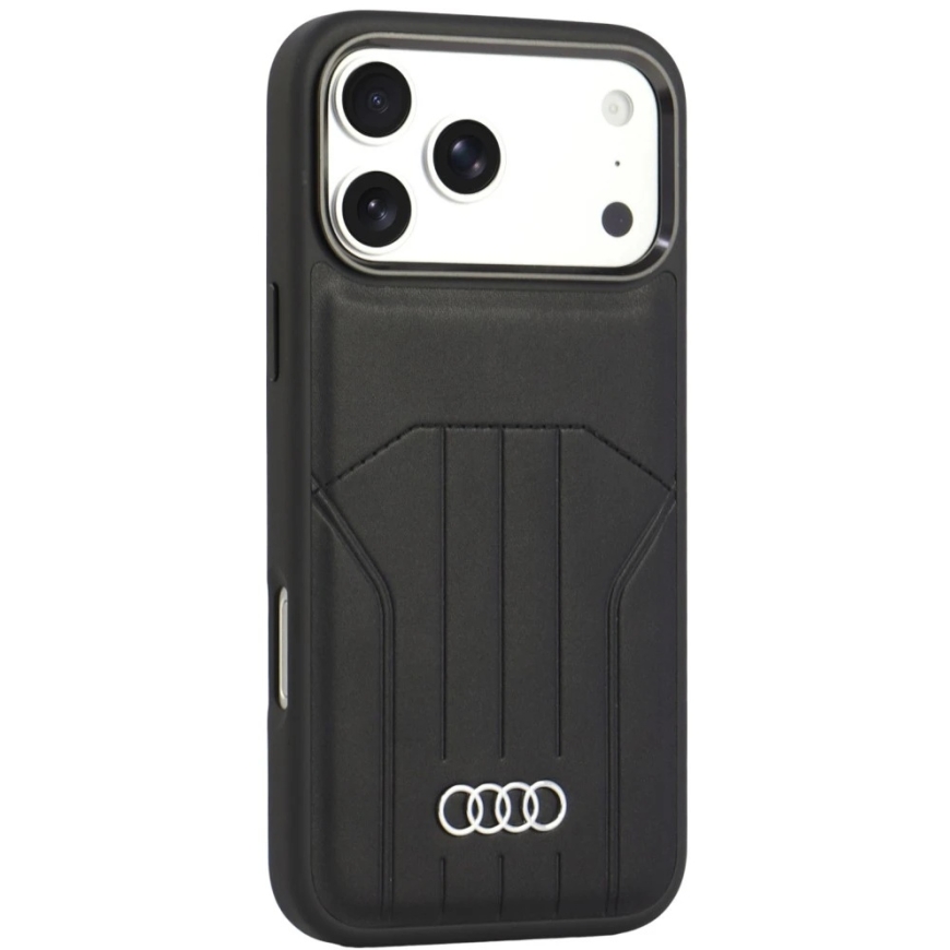 Audi synteettisestä nahasta valmistettu MagSafe-kotelo iPhone 18 Pro Max / 17 Pro Max - musta – 3