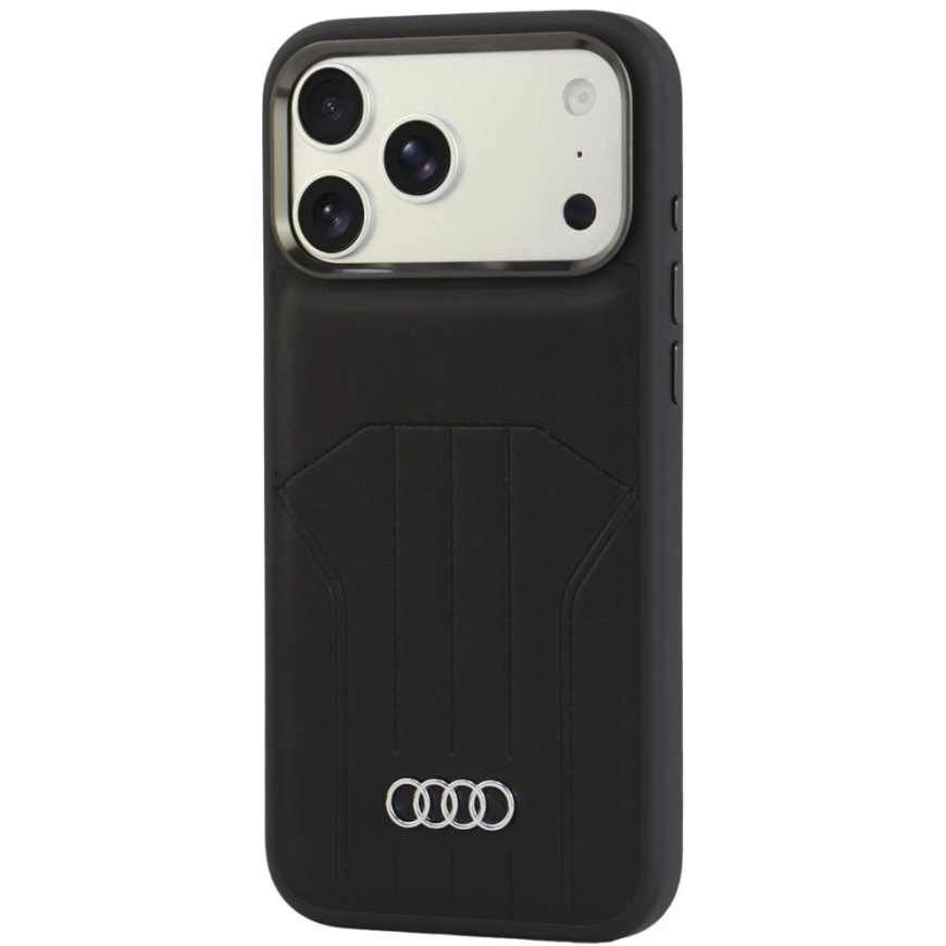 Audi synteettisestä nahasta valmistettu MagSafe-kotelo iPhone 18 Pro Max / 17 Pro Max - musta – 4