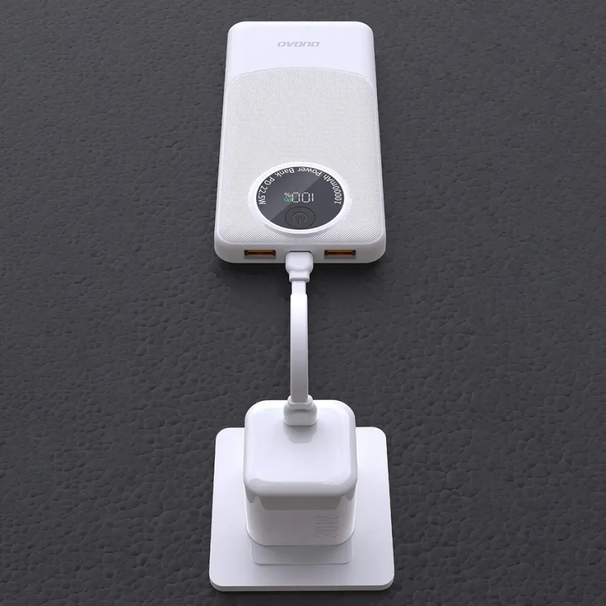 Dudao K12 väline akupank (powerbank) | 10 000 mAh | 22.5W | PD | USB-A, USB-C | valge – 4