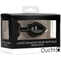 Ouch By Shots Ach! Musta analistimulaattori timantilla 8 cm Ouch By Shots Ach! Musta analistimulaattori timantilla 8 cm