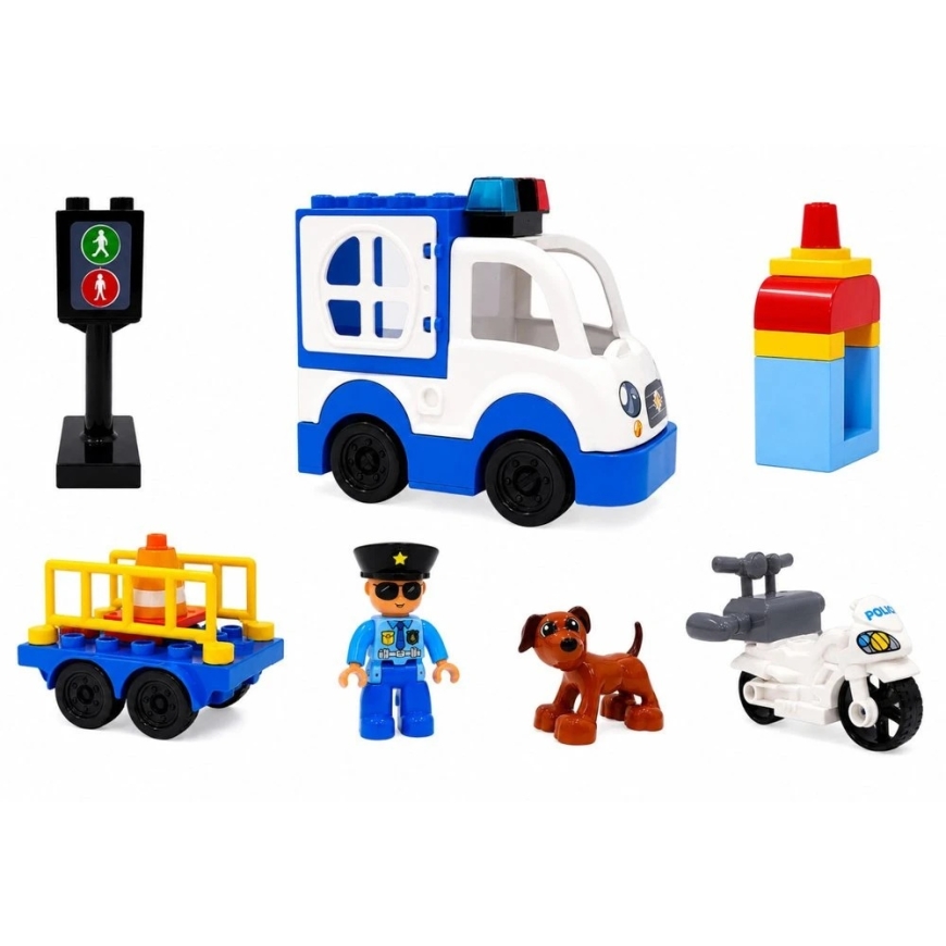 Lean Toys Poliisisetti (sininen ja valkoinen) – 3