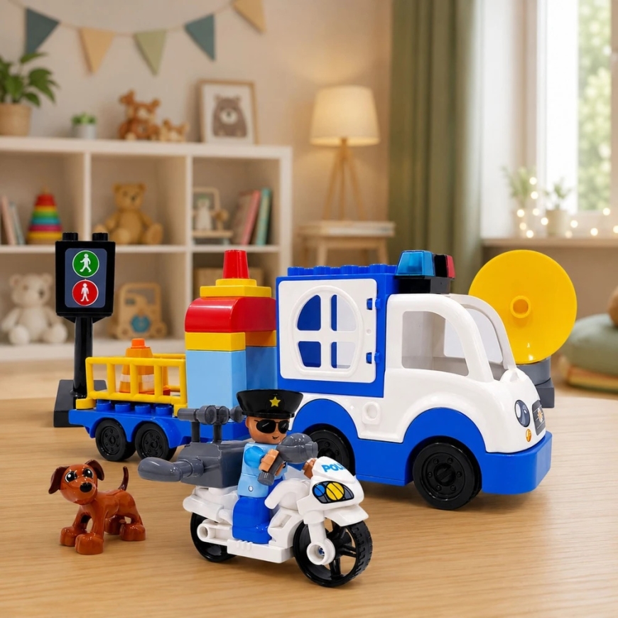 Набор полиции Lean Toys (синий и белый) – 5