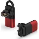 Lightning MajesticLine Adapter for Garmin Watch Charging, Red Lightning MajesticLine Adapter for Garmin Watch Charging, Red