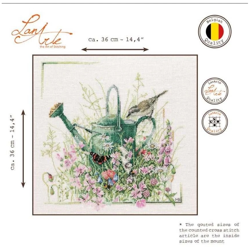 Vervaco Verachtert Nv Cross Stitch Kit "Watering Can" 36 x 36 cm PN/0007950 – 4