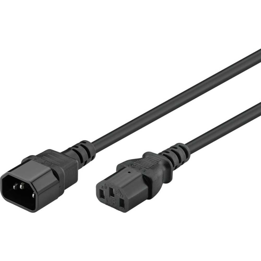 IEC C13 - C14 Goobay toitekaabel must 3,5m