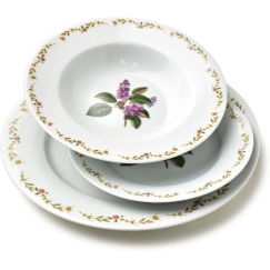 Affek Design LEA LILAC 18-osaline söögikomplekt 21,8 cm / 19,2 cm / 27 cm supitaldrik 220 ml