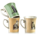 Affek Design DANNY Puodelis 300ml 8,5x12x10cm paski kot Affek Design DANNY Puodelis 300ml 8,5x12x10cm paski kot