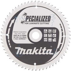 Makita B-33847 T.C.T. saw 190X2X20mm 5° T60 SPECIALIZED for laminate cutting