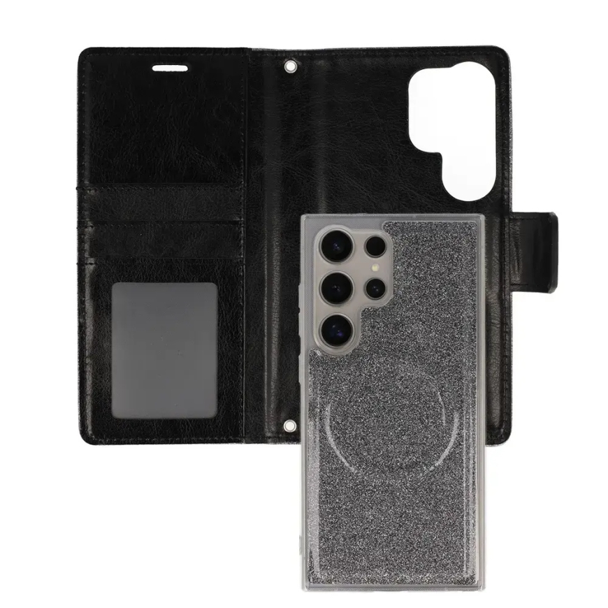 Mirdzoša Magsafe grāmatu maciņš Samsung Galaxy S23 Plus melnā krāsā – 3
