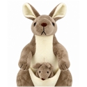Lean Toys Plush Toy Kangaroo with Joey, Sand Color, 30 × 28 × 18 cm Lean Toys Plush Toy Kangaroo with Joey, Sand Color, 30 × 28 × 18 cm