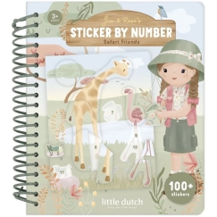 LITTLE DUTCH Kleabook Rosa Safari Sõbrad