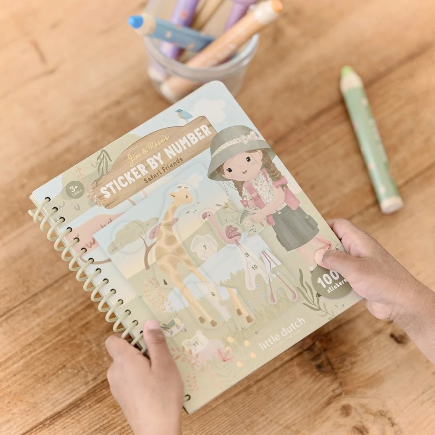 LITTLE DUTCH Sticker Book Rosa Safari Friends – 5